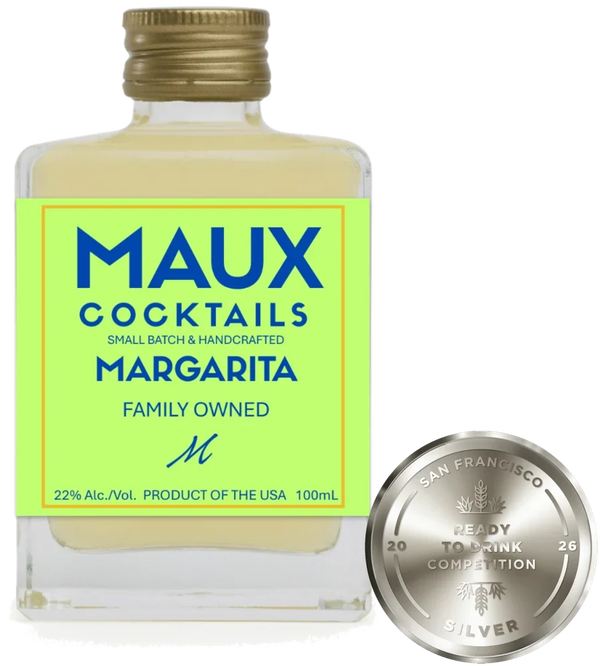 Maux Cocktails Margarita, 100mL bottle with custom label — Silver medal