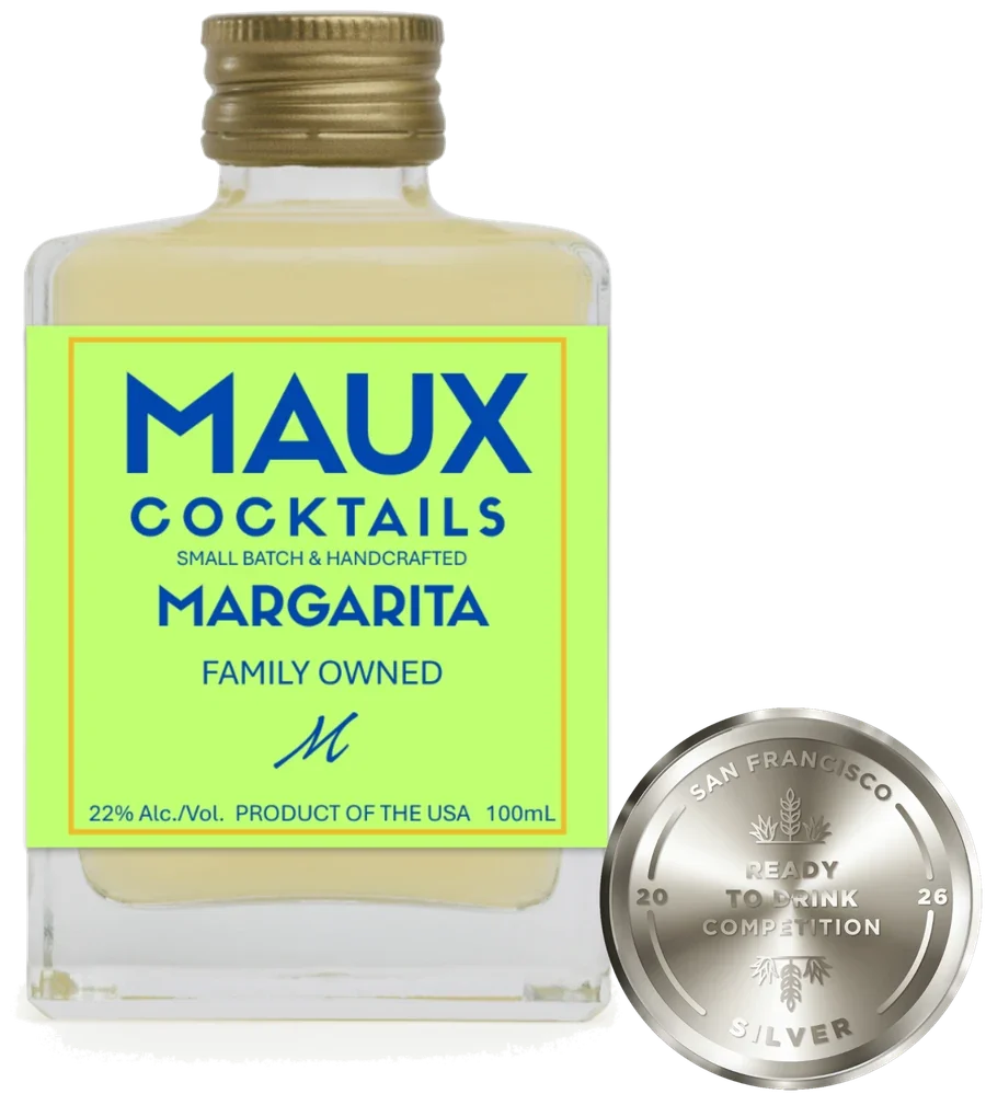 Maux Cocktails Margarita, 100mL bottle with custom label — Silver medal