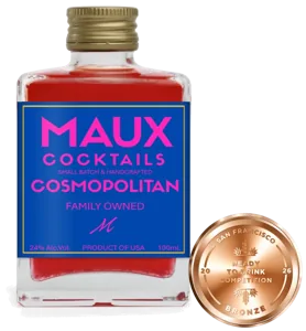 Cosmopolitan bottle with its Bronze medal