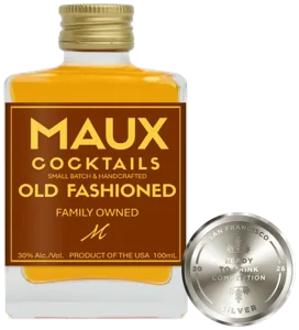 Old Fashioned bottle with its Silver medal