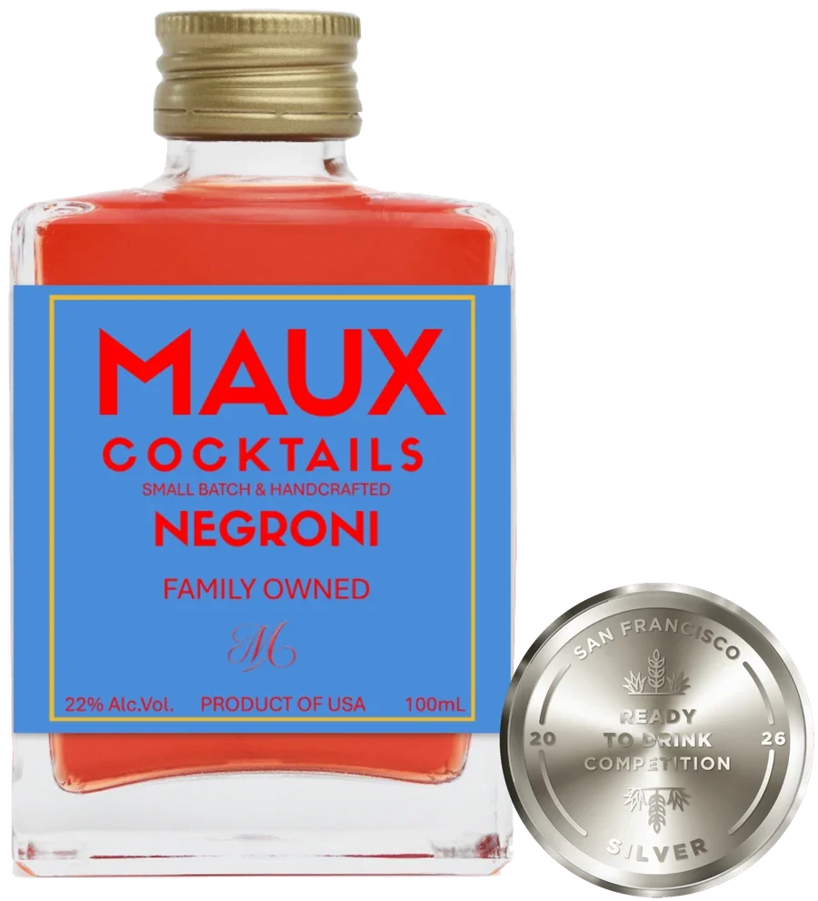 Maux Cocktails Negroni, 100mL bottle with custom label — Silver medal