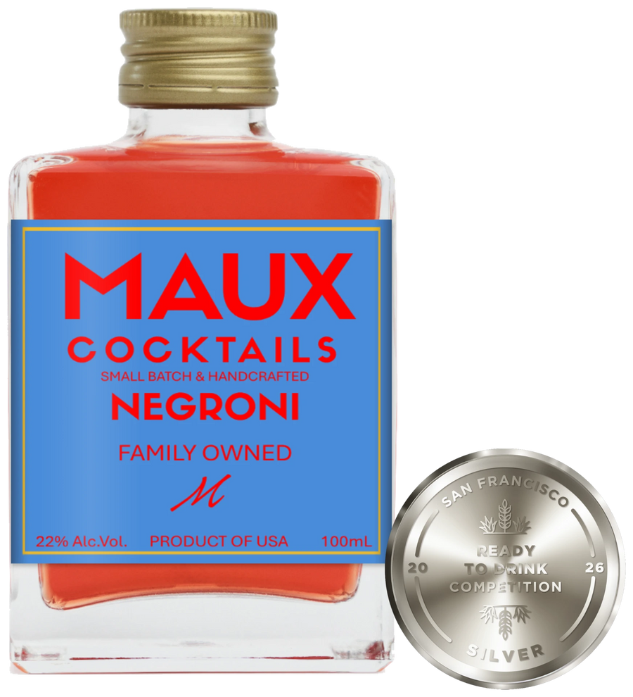 Maux Cocktails Negroni, 100mL bottle with custom label — Silver medal