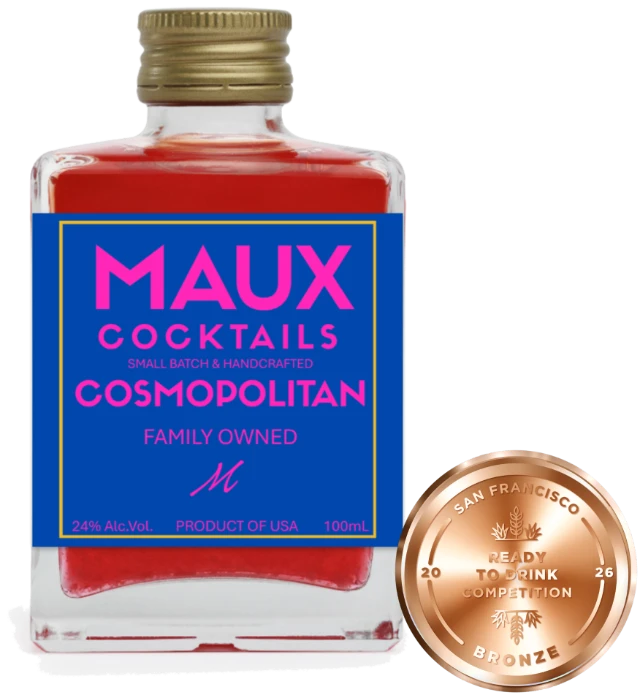 Maux Cosmopolitan with its San Francisco Ready-to-Drink Competition medal