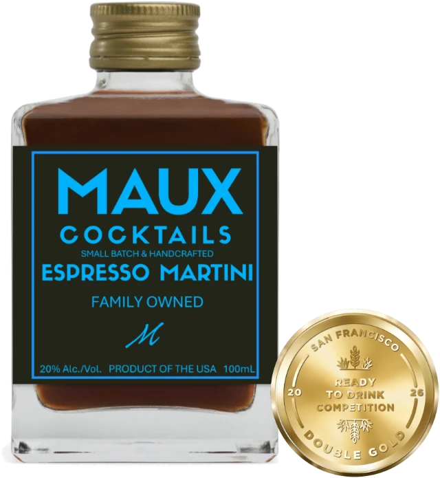 Maux Espresso Martini with its San Francisco Ready-to-Drink Competition medal