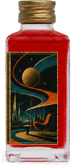 Right side of a custom corporate Old Fashioned label