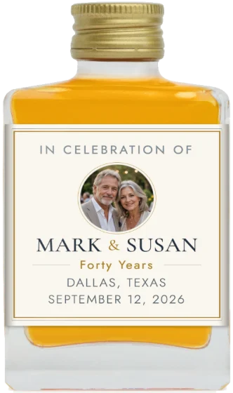 Custom special-events label on a Maux Old Fashioned