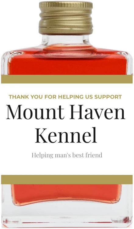 Mount Haven Kennel label on a Maux Negroni
