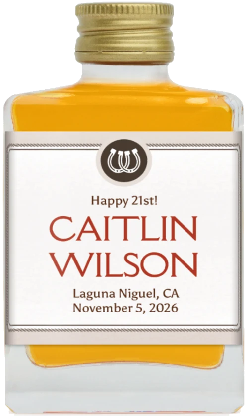 Front of a custom Old Fashioned event label