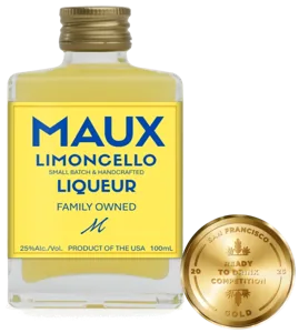 Limoncello bottle with its Gold medal